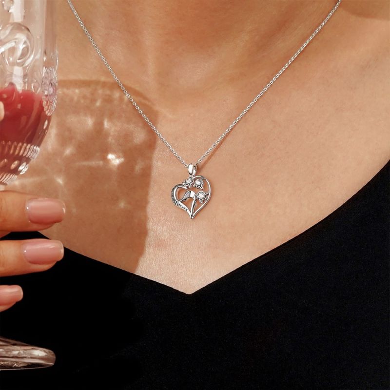 Lily of the Valley Heart Necklace