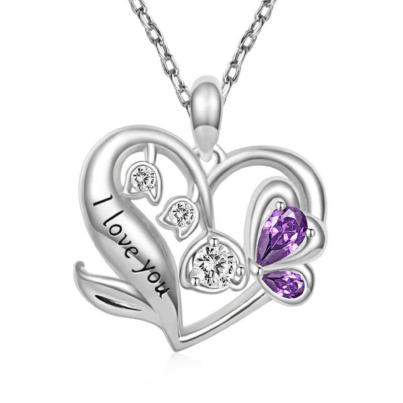 Flower Heart Necklace