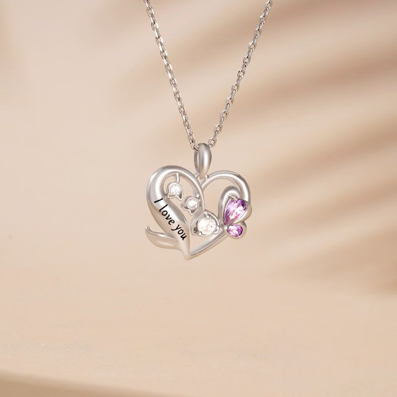 Flower Heart Necklace