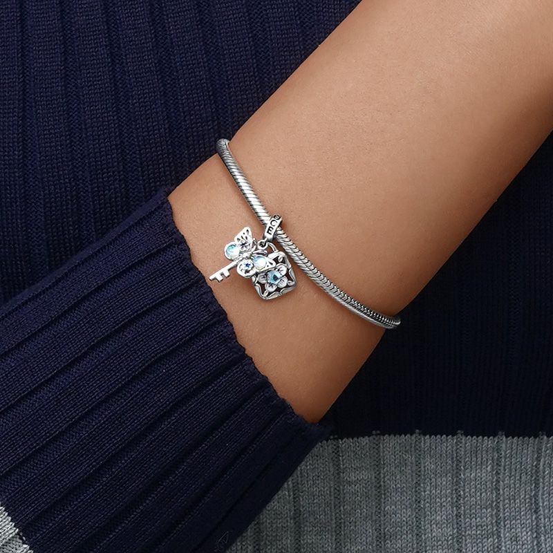 Butterfly Key Lock Pendant