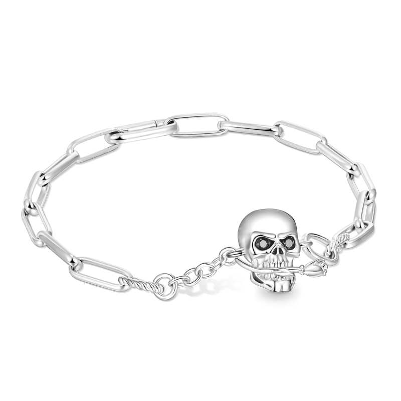Skull Link Chain Bracelet