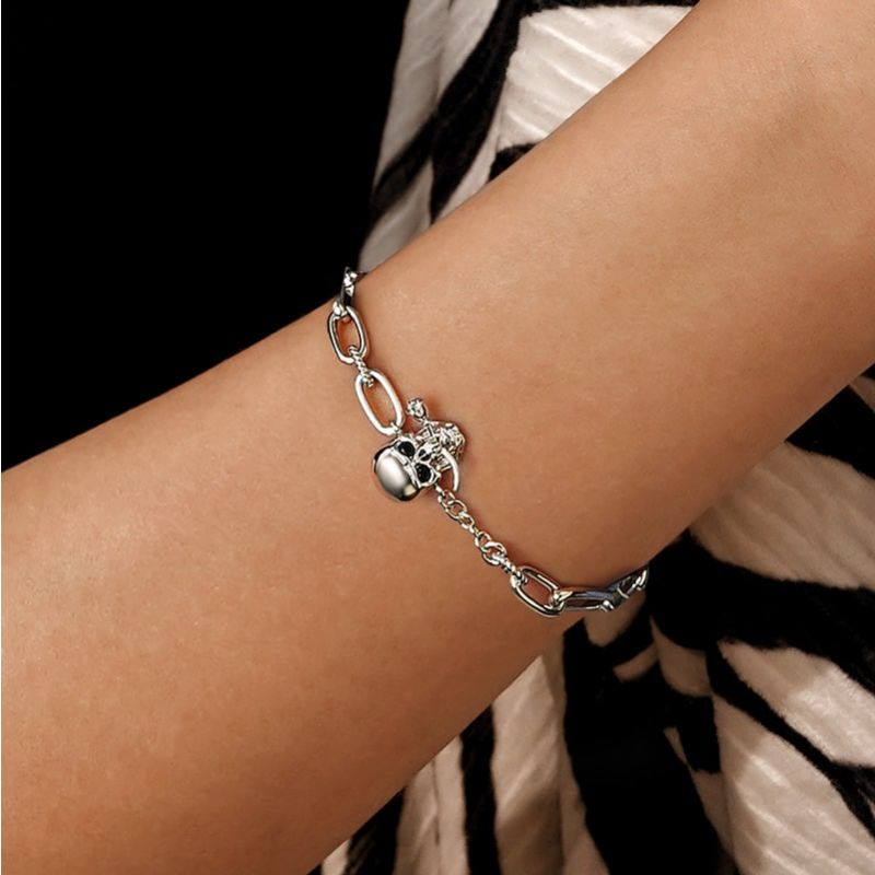 Skull Link Chain Bracelet