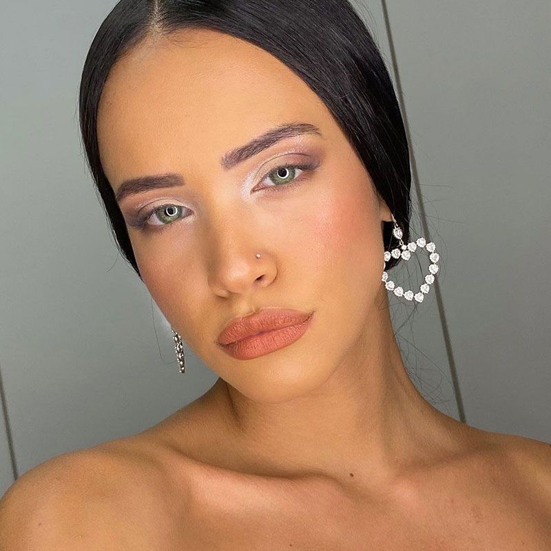 Heart Diamond Dangle Earrings