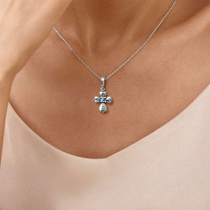 Faith in Heart Cross Pendant