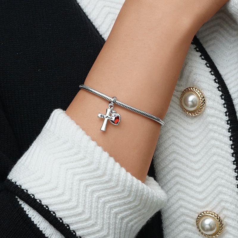 Be still Cross & Heart Pendant