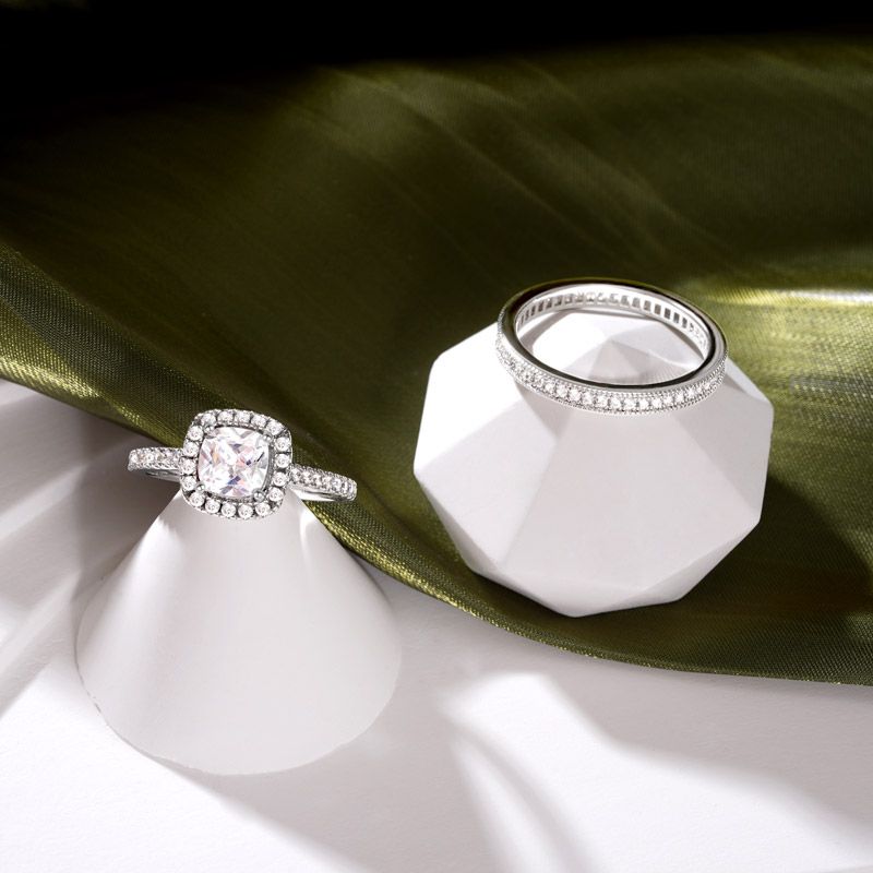 Square Cut Stackable Ring