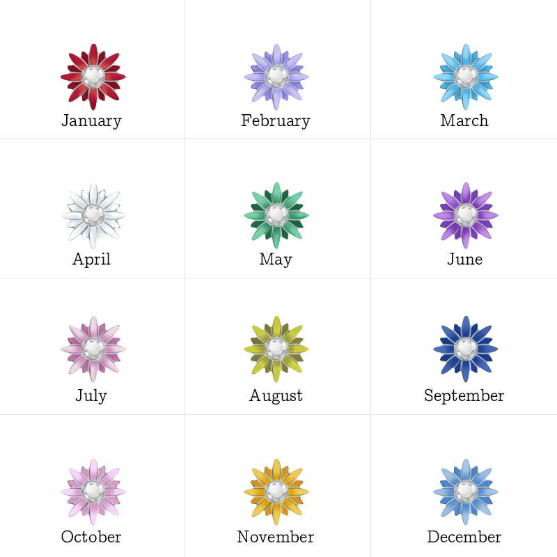 Bee Loves Daisy Birthstone Pendant