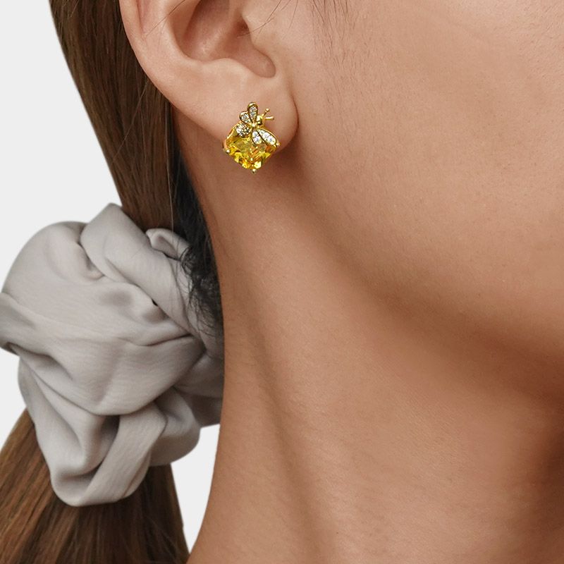 Honey Bee Stud Earrings