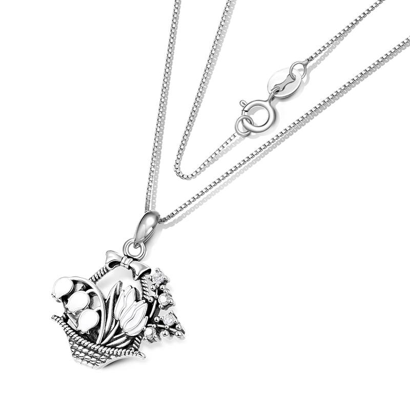 Flower Basket Necklace