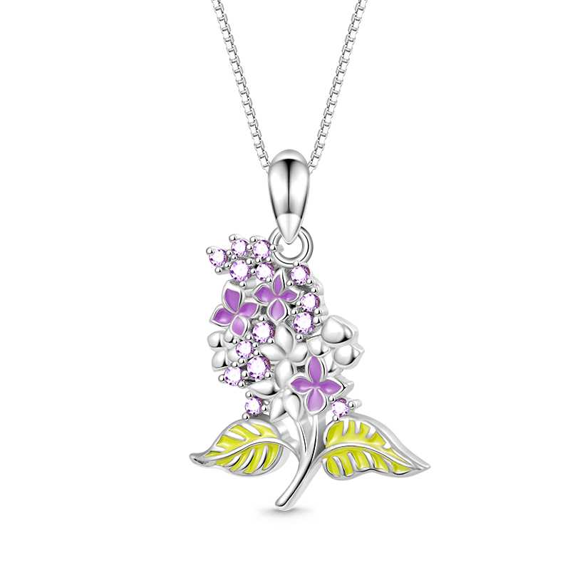 Purple Lilac Necklace