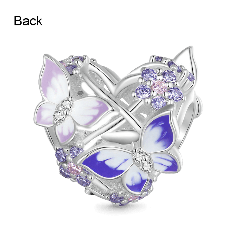 Butterfly Heart Charm