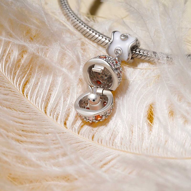 Rabbit in Egg Pendant