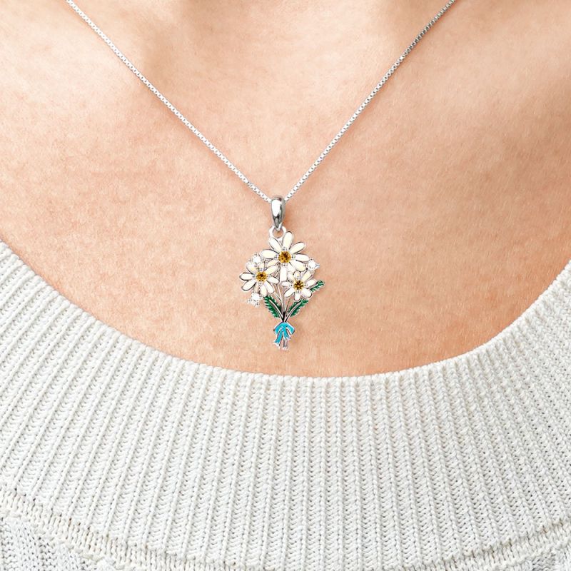 Daisy Flowers Necklace
