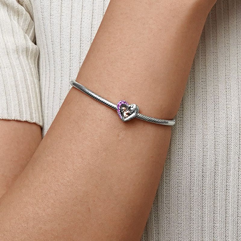 Mom&Baby Birthstone Engravable Charm