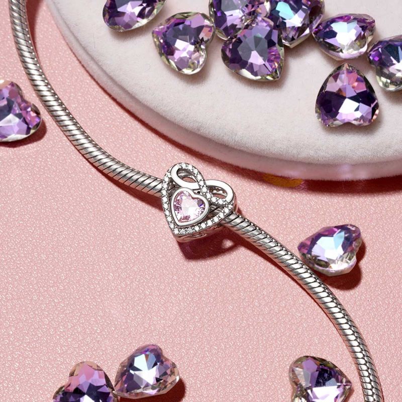 Infinite Love Heart Charm