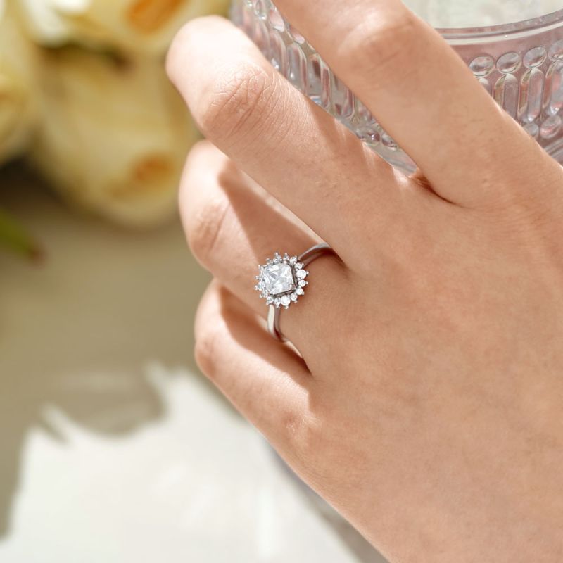 Princess-cut Promise Ring