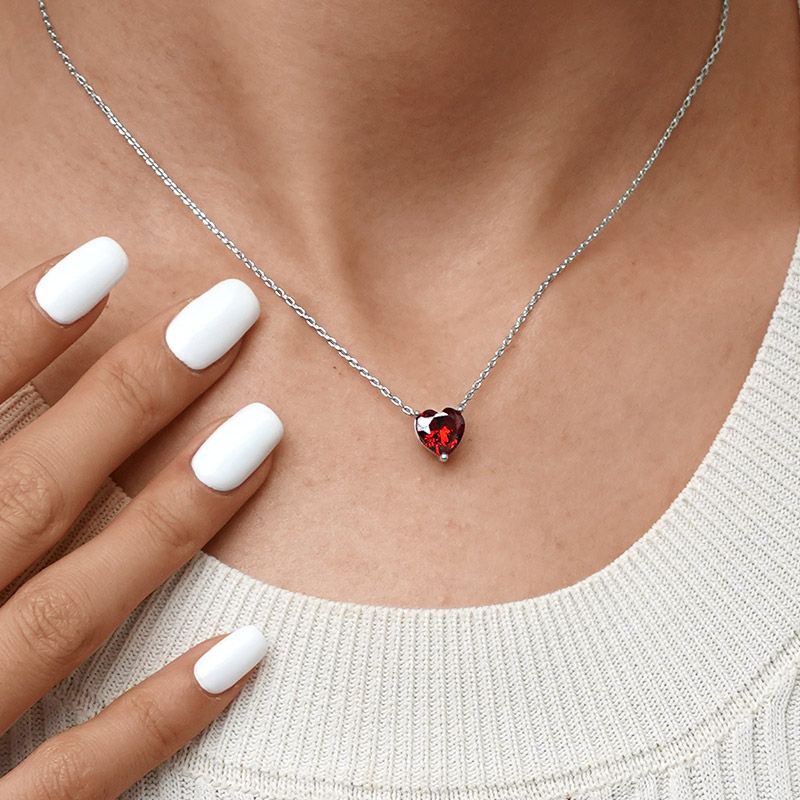 Birthstone Heart Necklace