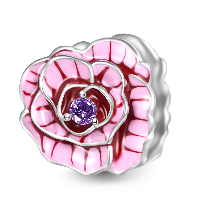 Pink Rose Charm