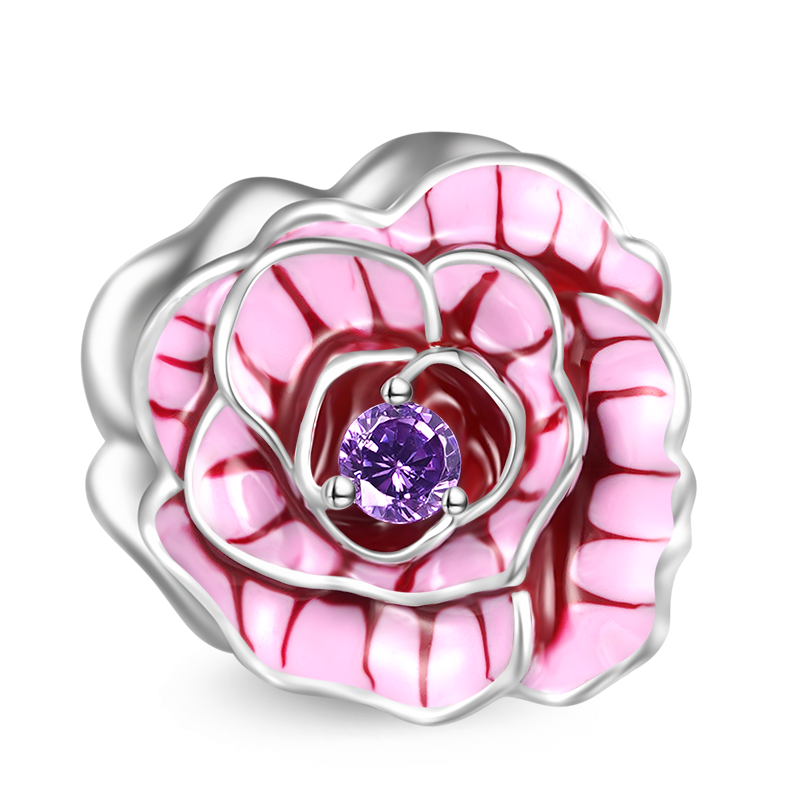 Pink Rose Charm