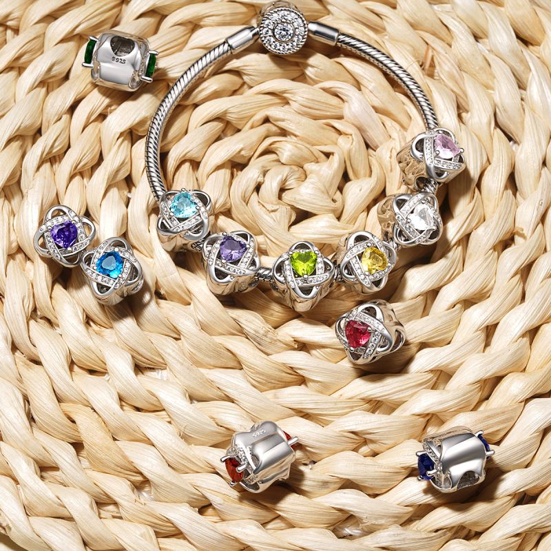 Lucky Knot Birthstone Charm