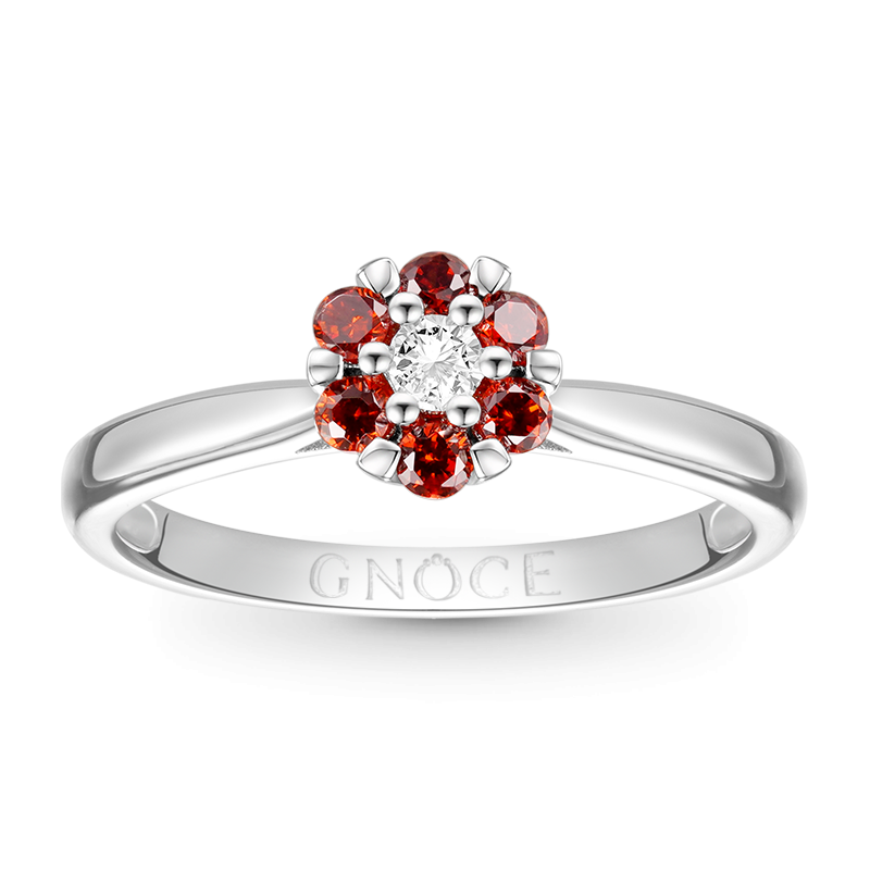 Birthstone Flower Ring