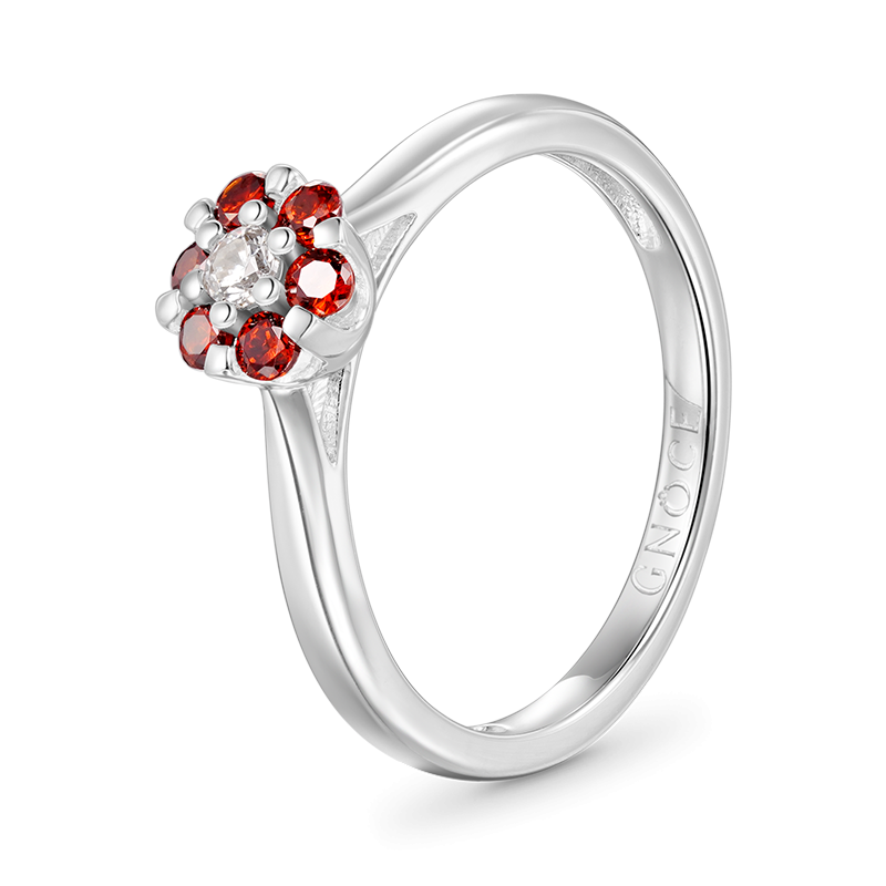 Birthstone Flower Ring