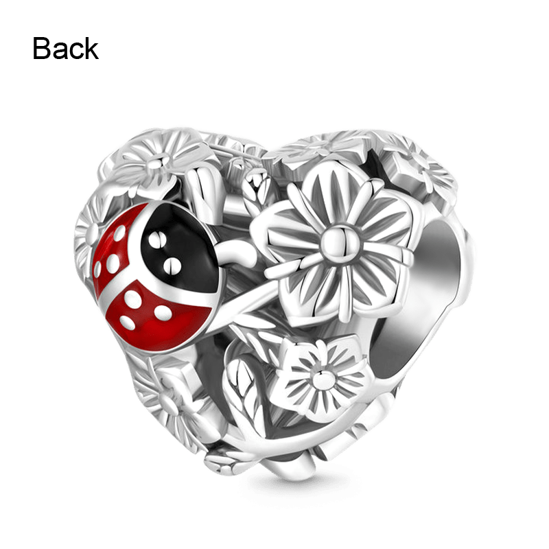 Ladybug Loves Flowers Charm