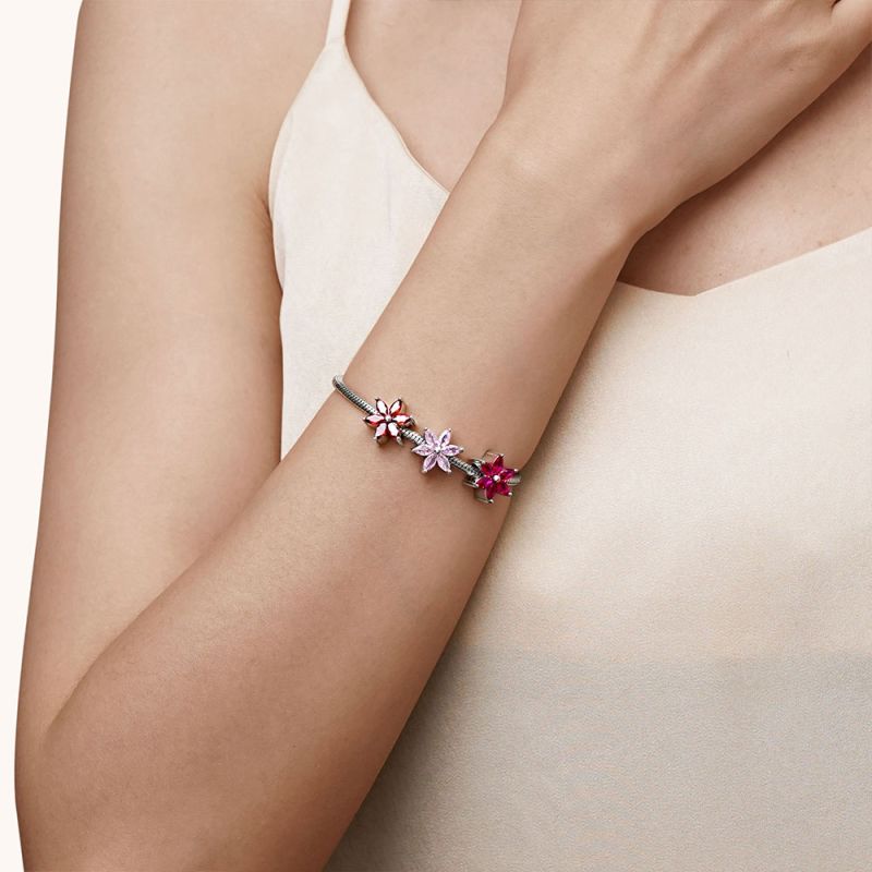 Snowflake Birthstone Charm