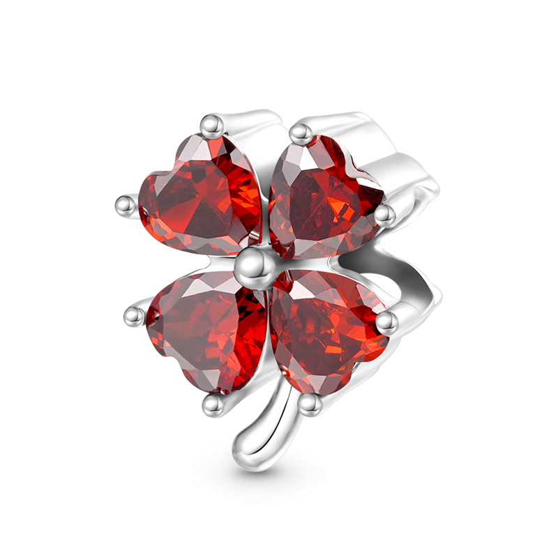 Lucky Clover Birthstone Charm