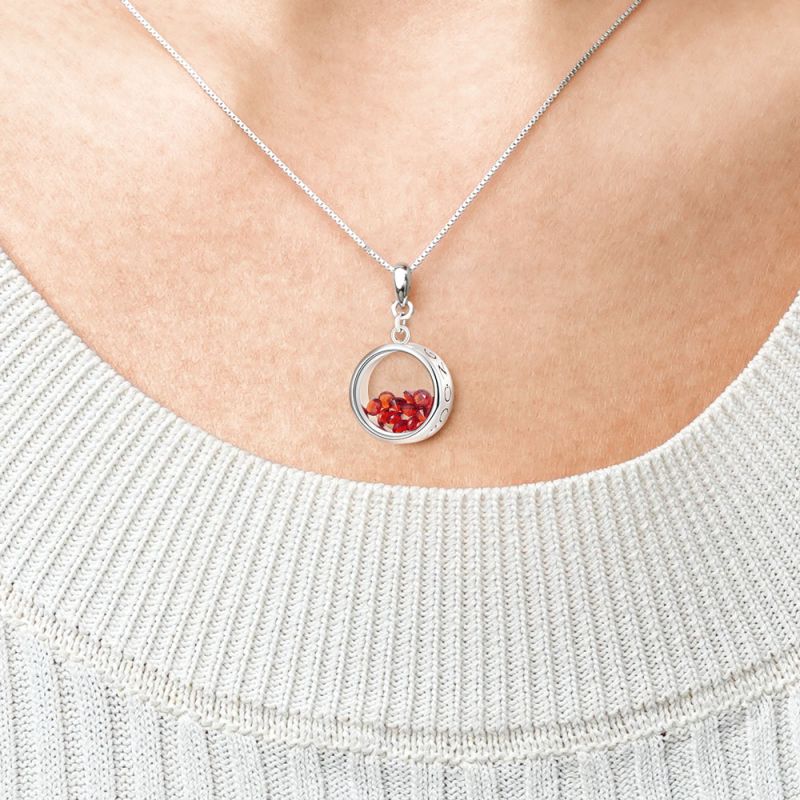 Round-shaped Birthstone Necklace