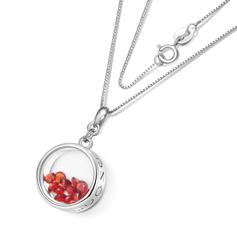 Round-shaped Birthstone Necklace