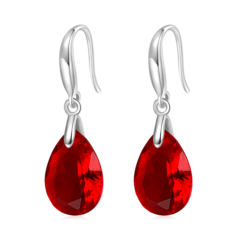 Pear-shape Birthstone Dangle Earrings