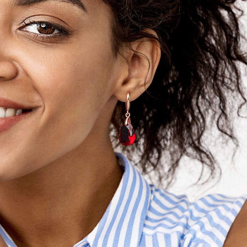 Pear-shape Birthstone Dangle Earrings