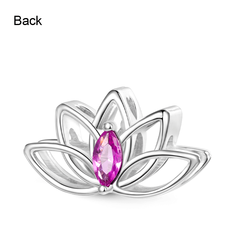 Lotus Birthstone Charm