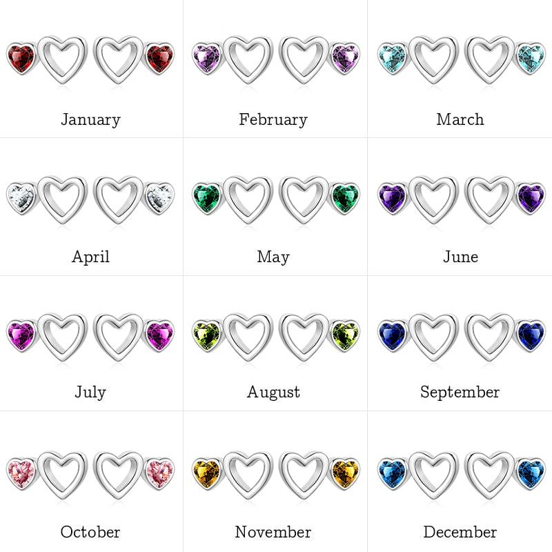 Birthstone Stud Earrings