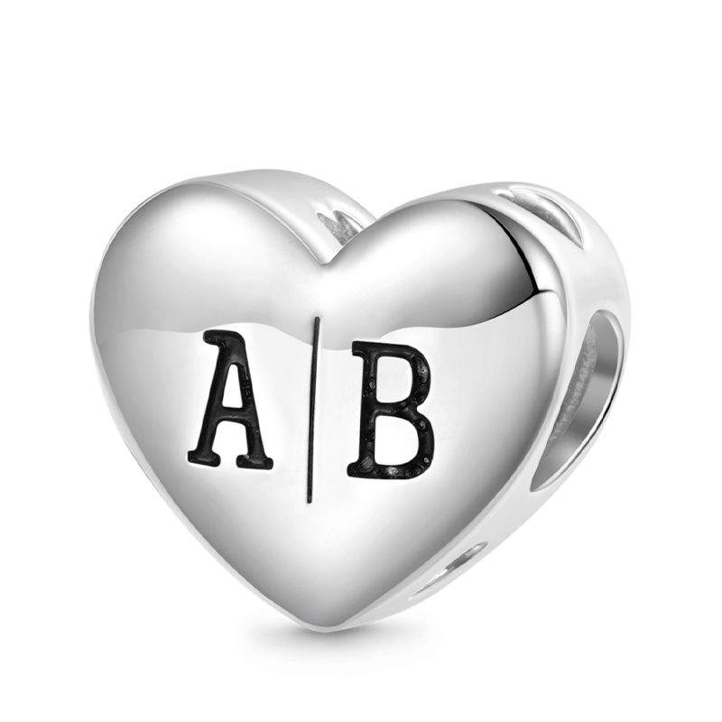 Letters Personalized Heart Charm