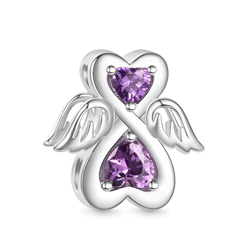 Birthstone Angel Charm