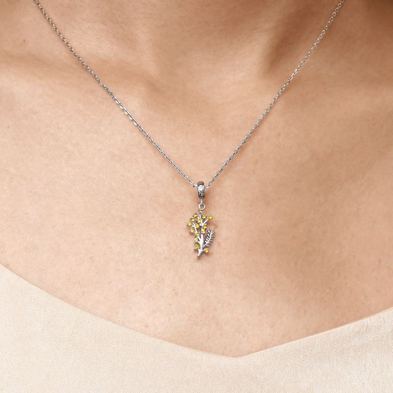 Silver Wattle Pendant