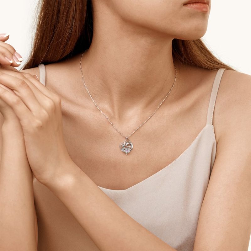 Flower Heart Necklace