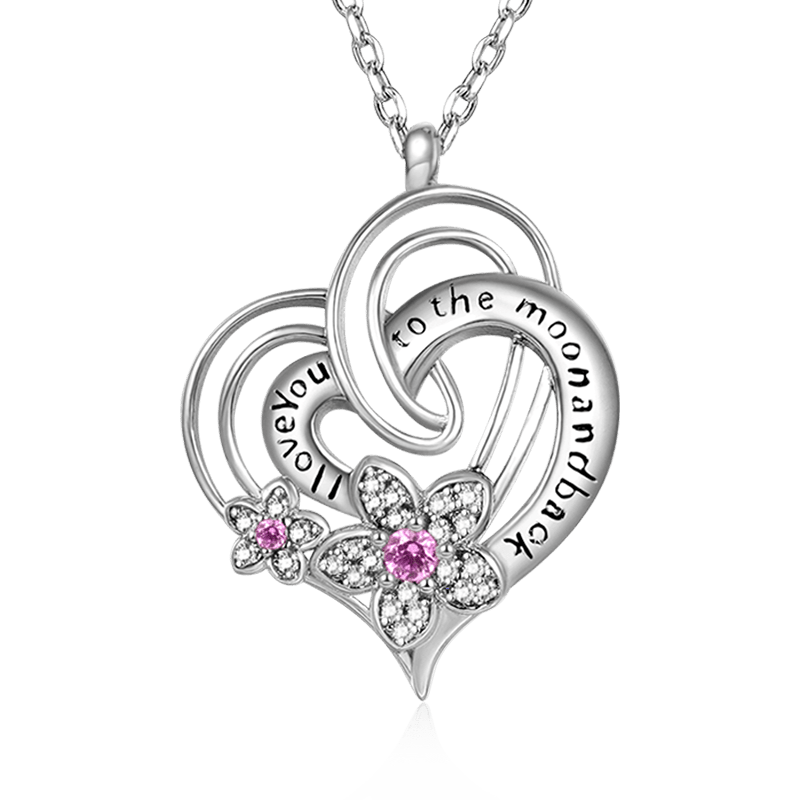 Flower Heart Necklace