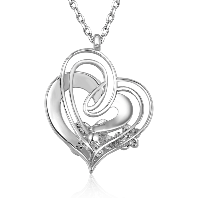 Flower Heart Necklace