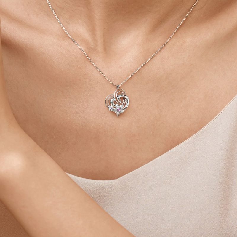 Flower Heart Necklace