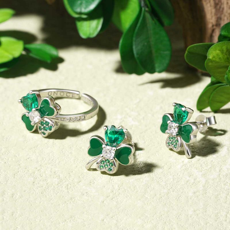 Four Leaf Clover Stud Earrings