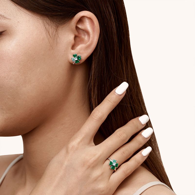 Four Leaf Clover Stud Earrings