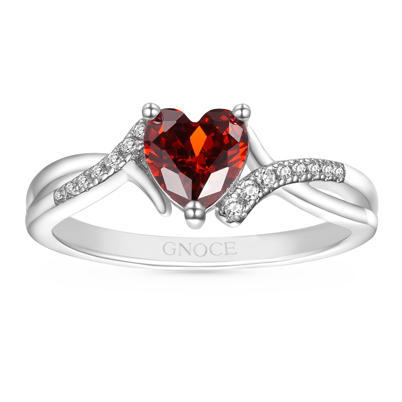 Heart Birthstone Ring