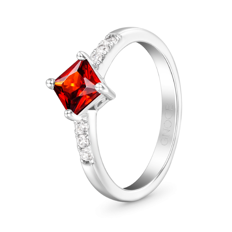 Square-Cut Birthstone Ring
