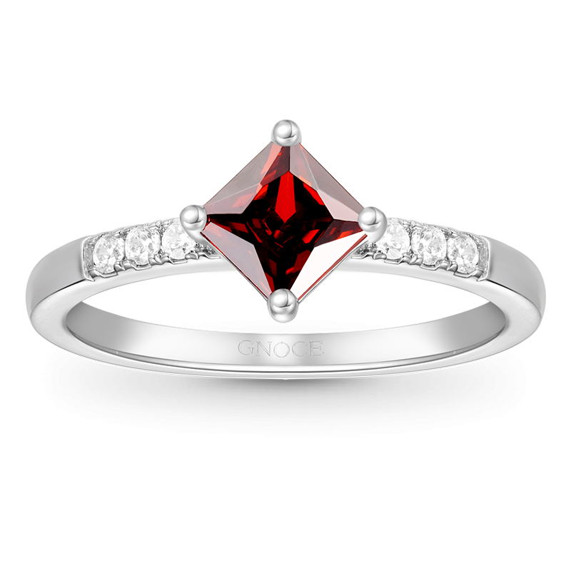 Square-Cut Birthstone Ring