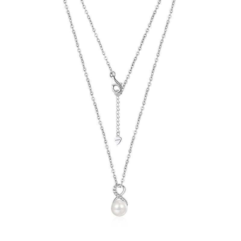Infinity Love Pearl Necklace