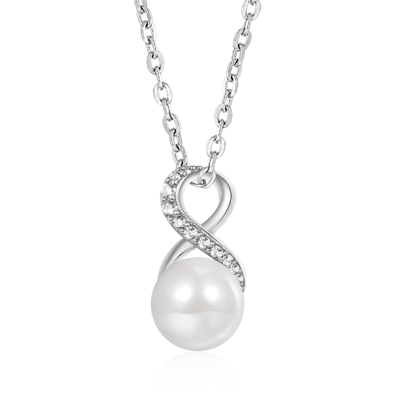 Infinity Love Pearl Necklace