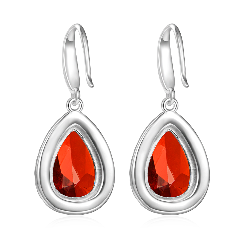 Pear-shape Birthstone Dangle Earrings